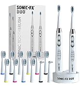 Sonic-FX Duo Dual Handle Sonic 3 Brushing Modes Toothbrush Set with Smart Timer for Adults and Ki...