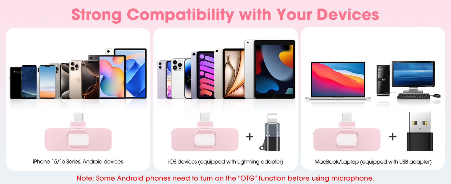 microphone for iphone pink