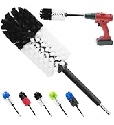 Wheel Brush, Soft Drill Wheel Cleaner Brush, Drill Brush for Car Wheel, No Scratches Highly Dense...