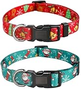 [ 2 Pieces ] Christmas Dog Collars for Small Dogs Cute Patterns for XS Small Medium Pet Girl Boy ...