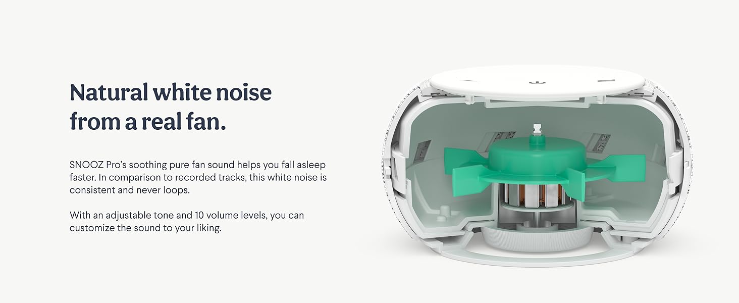 Natural white noise from a real fan