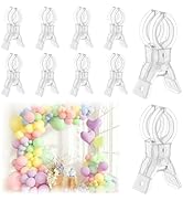 EMART 10 Pack Balloon Arch Clips Plastic Clear Large Towel Clips 3.5 Inch Heavy Duty Spring Clamp...