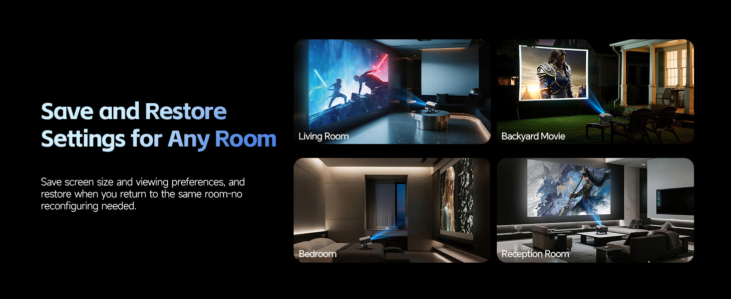 4K Projector with wifi and bluetooth