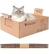 ondware 3 PCS Disposable Litter Boxes for Cats, Foldable Cardboard Cat Litter Box, Portable Water...
