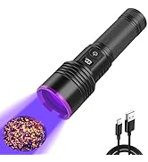 WINDFIRE UV Flashlight 365nm Black Light, Rechargeable Blacklight Flashlights with LCD Display, P...