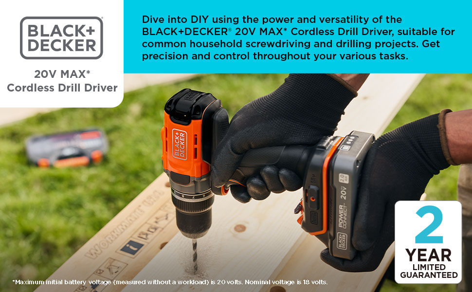 BLACK+DECKER 20V MAX CORDLESS DRILL DRIVER