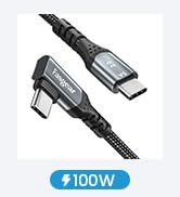 Fasgear USB C to USB C Cable 3ft/1m, 100W 5A PD QC Fast Charging Braided Type C Cord with E-Marke...