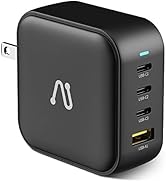 Aergiatech 100W USB C Charger, 4-Port GaN PD PPS Fast USB Wall Charger Block, Portable Foldable M...