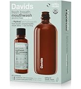 Davids Hydroxi Fresh Breath Mouthwash Kit, Alcohol-Free, Fluoride-Free, Remineralizing Nano-Hydro...