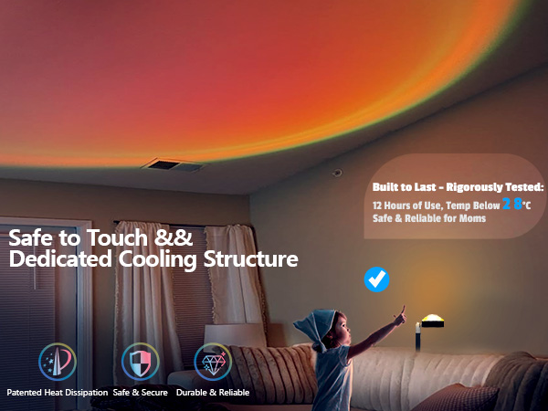 projector lamp orange light warm lights golden hour sunset lamp circle lamp ambient lighting lamps