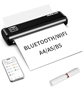 Rongta Portable Printer Wireless for Travel, F82 Inkless Bluetooth&WiFi Thermal Printers 300DPI, ...