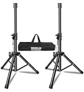 Small Speaker Stand, Height Adjustable Speaker Tripod Stand, 35-47 Inch Light Weight Speaker Stan...