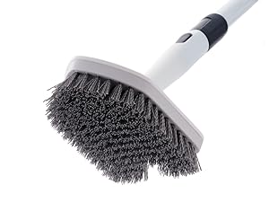 long telescopic handle secure locking mechanism shower cleaning brush save your back &amp; knees