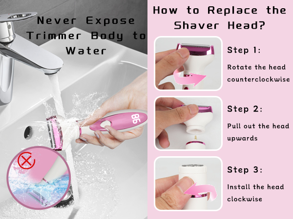 Electric Razor for Women Men Facial Hair Remover, Rechargeable Led Display Hair Removal Kit