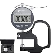 Neoteck Digital Thickness Gauge 0.5inch/12.7mm,0.00005inch/0.001mm LCD Display with Inch/MM Conve...