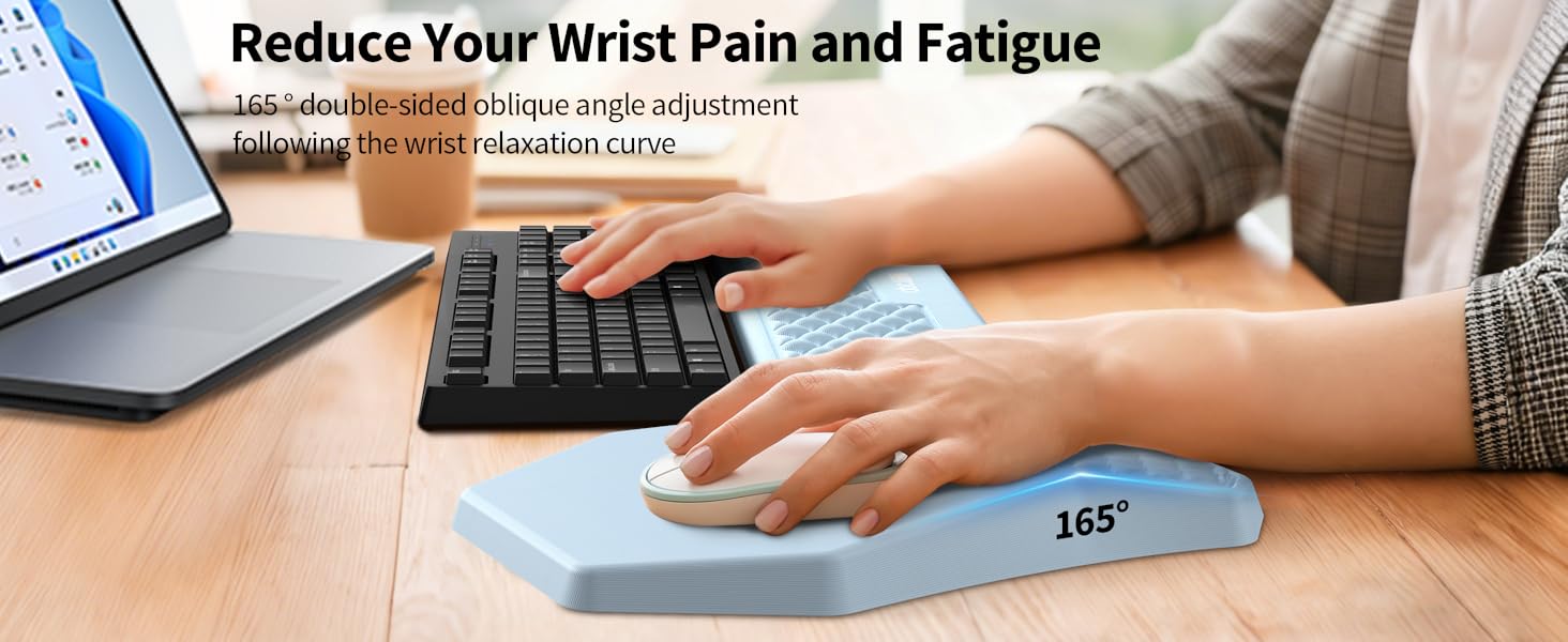 Ergonomic Mouse Pad and Keyboard Wrist Rest Set