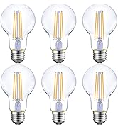Energetic Dimmable LED Filament Light Bulbs, 8W, 60 Watt Equivalent, Soft White 2700K, Classic Cl...