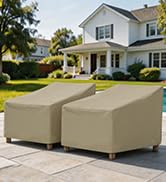 SunPatio Outdoor Chair Covers Waterproof, Heavy Duty Patio Lawn Furniture Cover, All Weather Prot...