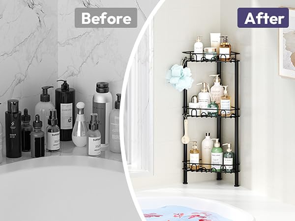 Corner Shower Caddy Standing Corner Shelf Stand Shower Organizer