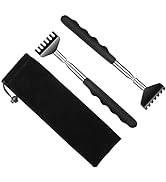 2 Pack Portable Extendable Back Scratcher, Metal Stainless Steel Telescoping Back Scratcher Tool ...