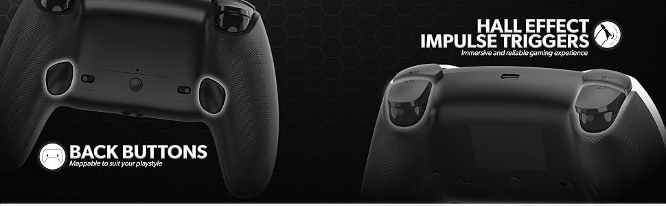 The Competitor controller with mappable back buttons and Hall Effect impulse triggers.