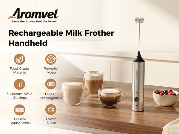 rechargeable milk frother