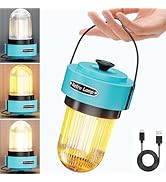 HOMY Retro Rechargeable Camping Lantern, LED Warm Light Dimmable Lantern for Power Outages, USB C...