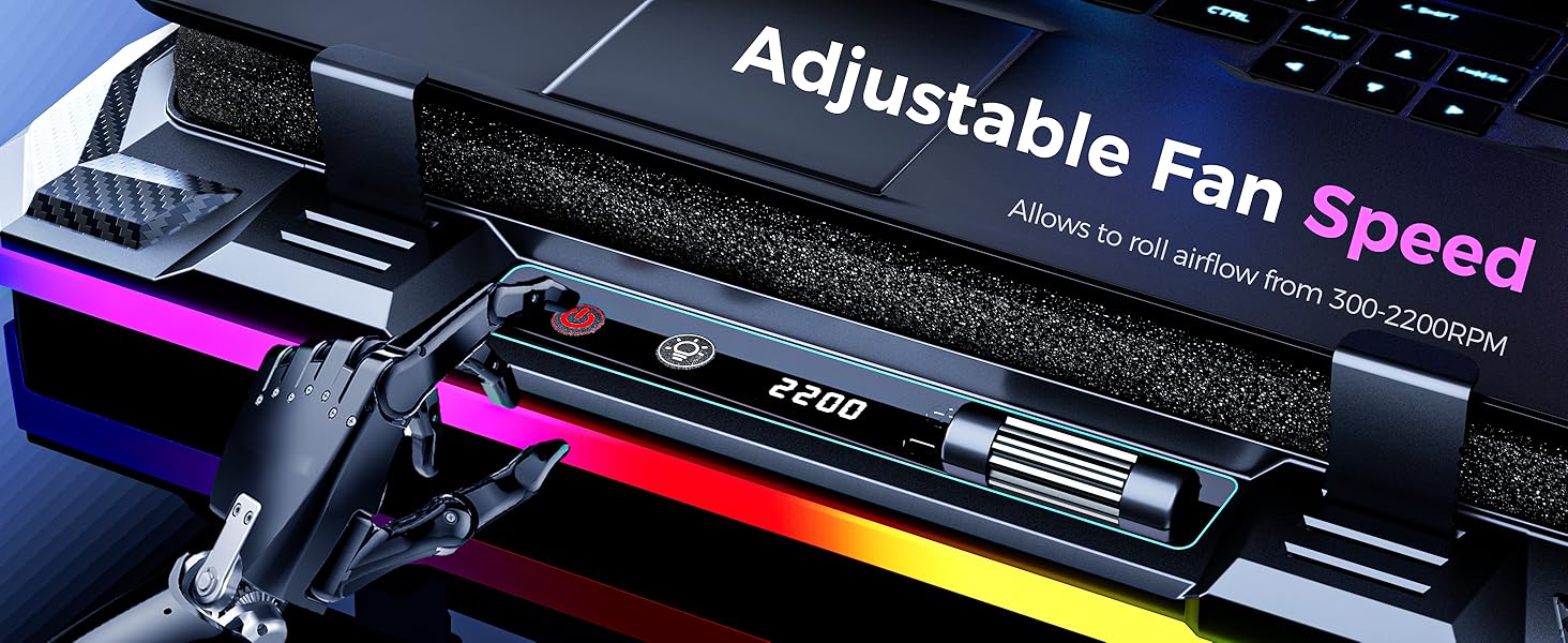 Gaming Laptop Cooling Stand rgb laptop fan cooling pad heat dissipation laptop stand with fan deck