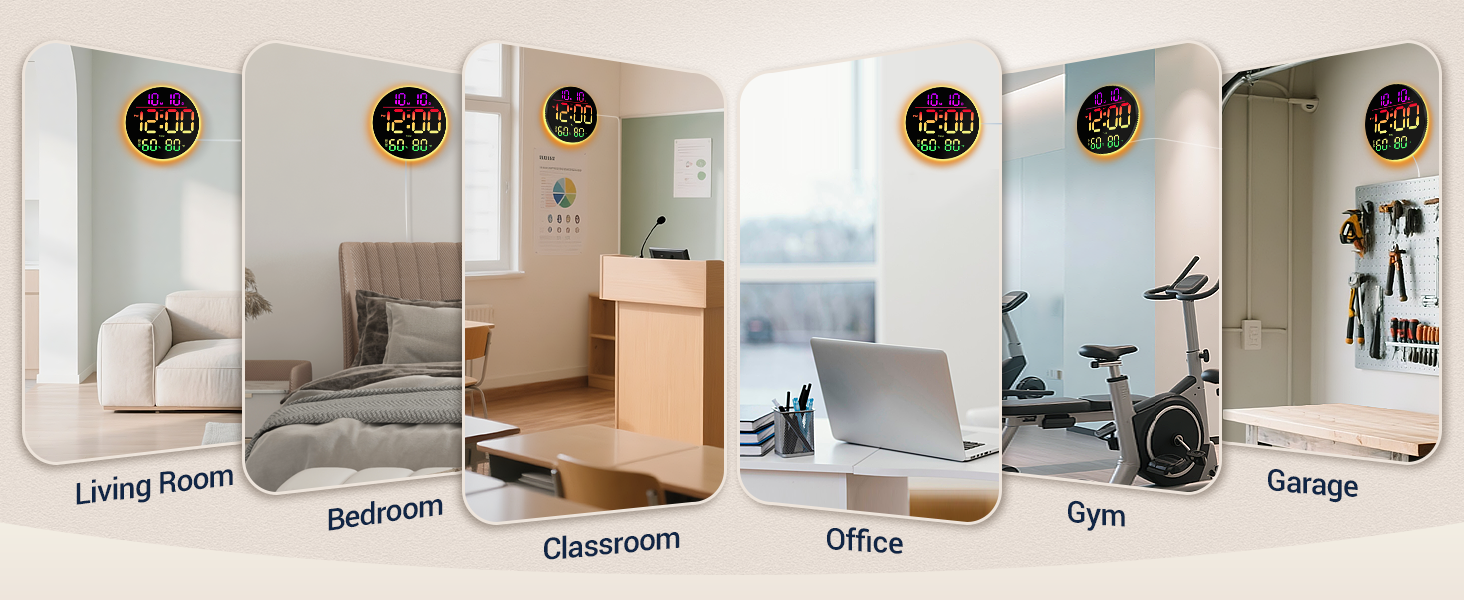 Clock for Bedroom Office Classroom
