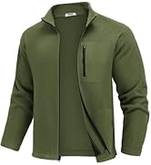 COOFANDY Men's Fleece Jackets Full Zip Raglan Long Sleeve Lightweight Casual Outdoor Warm Jacket ...