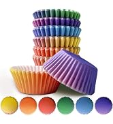 300PCS Gradient Cupcake Liners Medium Cupcake Cups 6 Designs Standard Cupcake Papers Baking Cups ...