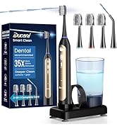 Ducard Electric Toothbrush with Water Flosser, 3 Sonic Toothbrush Modes &amp; 5 Water Flossing Pressu...