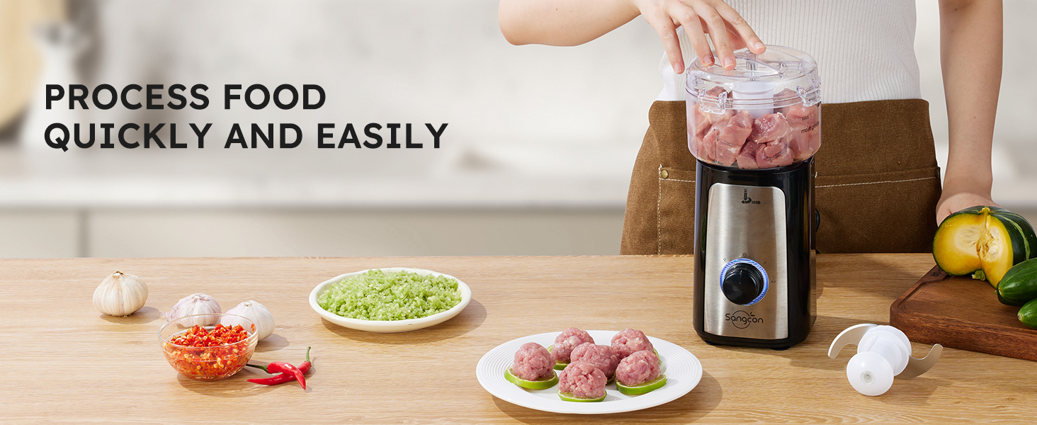 Sangcon 5-in-1 Blender and Food Processor Combo for Kitchen