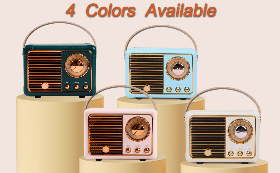 4 Colors Available _ Retro bluetooth speaker