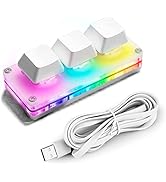 Ecarke USB Mini 3-Key Keypad Mechanical Gaming Keyboard Programming Macro with Software OSU HID S...