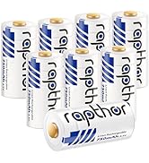 rapthor Rechargeable Lithium Batteries CR17345 Compatible with Arlo Wireless Cameras (750mAh 8 Pack)