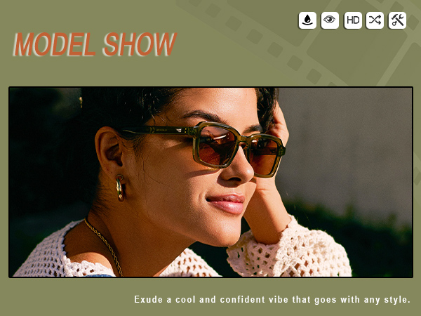 vanlinker square sunglases VL9849