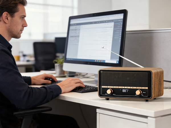 retro clock radio