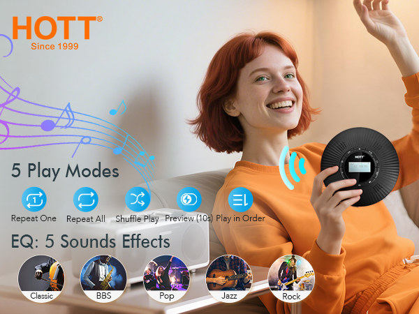 HOTT CD Player Portable