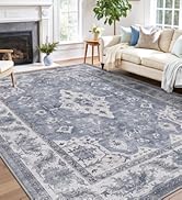 LUMI Washable Area Rug 4x6 for Living Room, Ultra Soft Stain Resistant Carpet with Non Slip Rubbe...