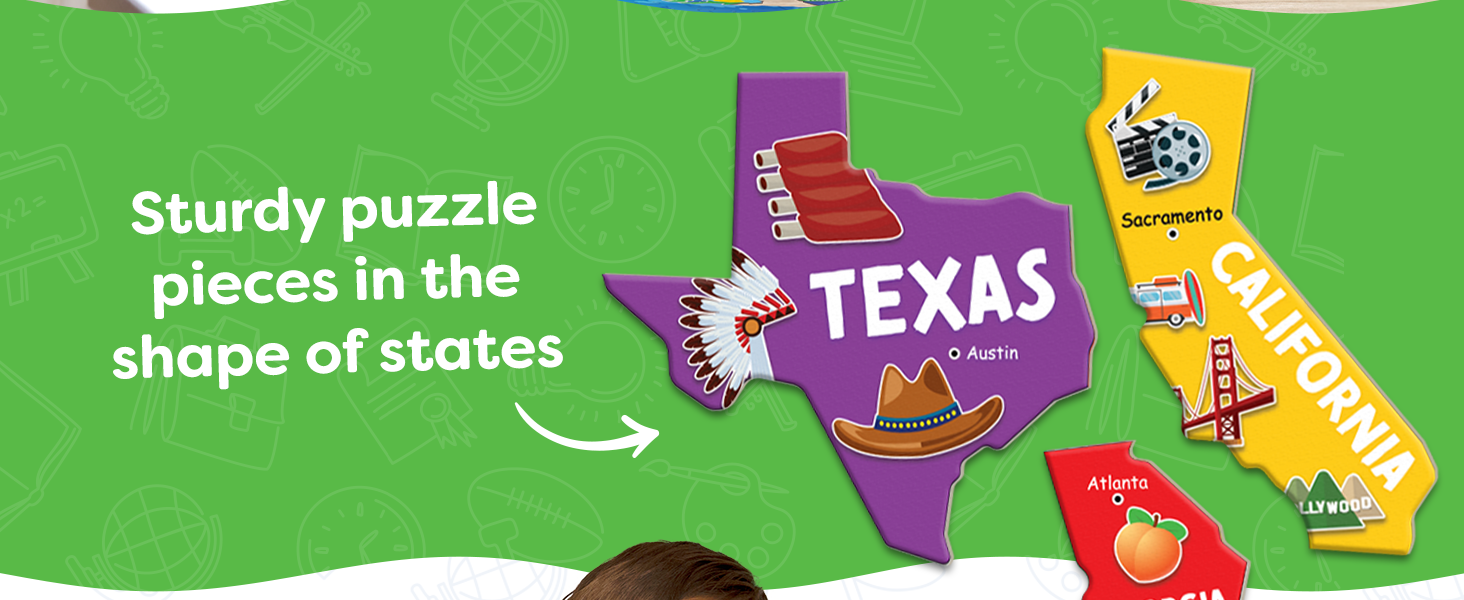 United States Puzzle for Kids USA Map Puzzle 50 States with Capitals
