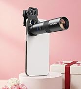 APEXEL 10X Tele-Macro Pro Dual Lens 2-in-1, Portable Clip-On Telephoto Macro Lens for iPhone, Com...