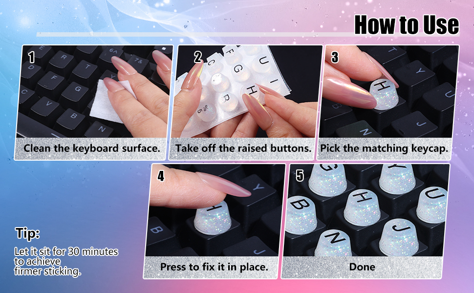 Keyboard for long nails