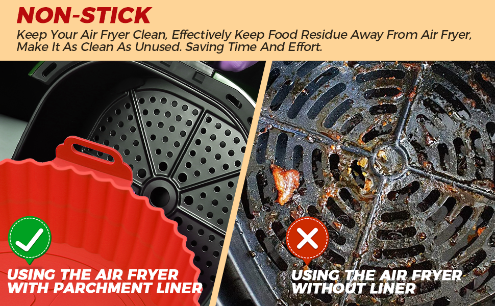 reusable air fryer silicone liners pot baking tray basket airfryer accessories disposable paper