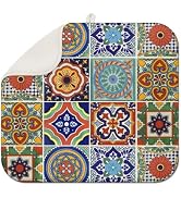 Dish Drying Mat Drainer Pads - Extra Large Microfiber Drying Mats for Dishes Kitchen Counter Supe...