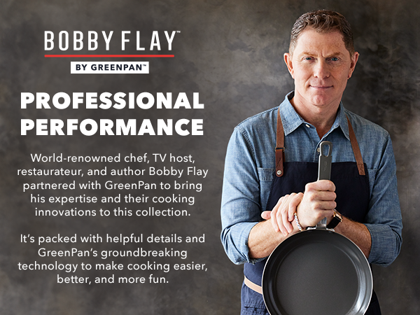 GreenPan, Ceramic Nonstick, PFAS-Free, Non-Toxic, Cookware, Frypans, Bobby Flay