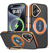 Misscase for iPhone 17 Magnetic Case with Stand, Seamlessly Compatible with MagSafe, 360° Rotatin...