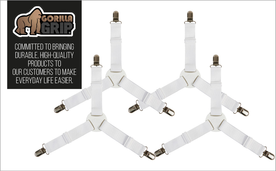 bed sheet holder straps in white
