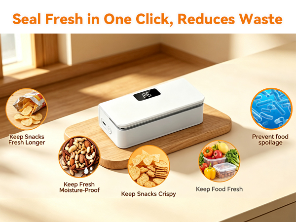 Seal Fresh in One Click, Reduces Waste
