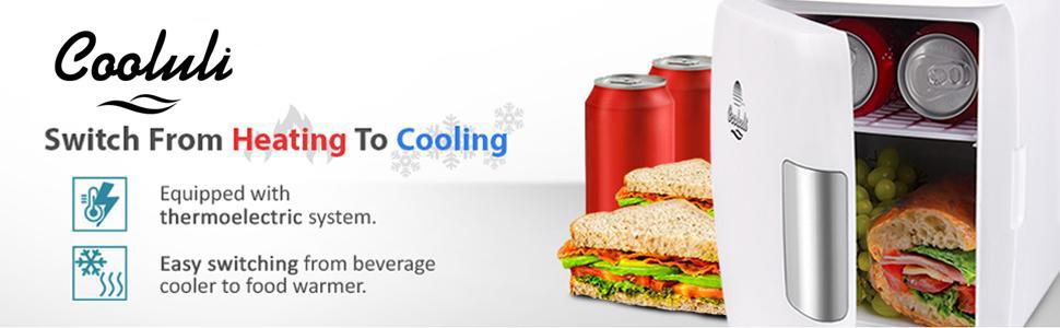 cooluli 4l 4 liter mini fridge cooling warming thermoelectric portable refrigerator minifridge